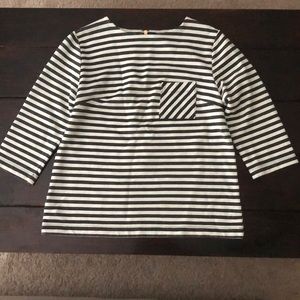 Black and white striped top